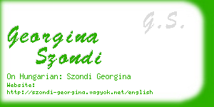 georgina szondi business card